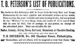 [Gutenberg 48631] • T. B. Peterson's List of Publications (1857)